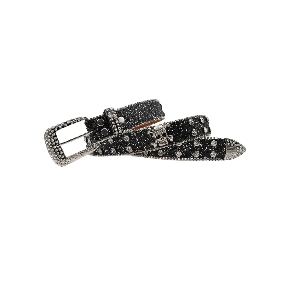 Rhinestone Skull Belt